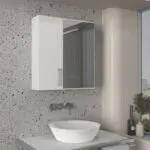 Καθρέπτης μπάνιου Σέριφος 90 χρώμα λευκό 59,6×16,4×64,8εκ. – εικόνα 3