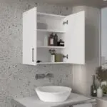 Καθρέπτης μπάνιου Σέριφος 90 χρώμα λευκό 59,6×16,4×64,8εκ. – εικόνα 4