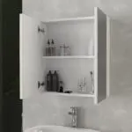 Καθρέπτης μπάνιου Ψαρά 72 χρώμα λευκό 60×17,2×65εκ. – εικόνα 4