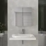 Καθρέπτης μπάνιου Ψαρά 72 χρώμα λευκό 60×17,2×65εκ. – εικόνα 5