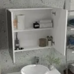 Καθρέπτης μπάνιου Ψαρά 72 χρώμα λευκό 75×17,2×65εκ. – εικόνα 4