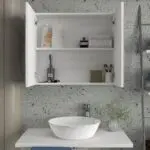 Καθρέπτης μπάνιου Ψαρά 72 χρώμα λευκό 75×17,2×65εκ. – εικόνα 5