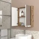 Καθρέπτης μπάνιου Ζάκυνθος 63 χρώμα atlantic pine 59,6×14,6×65εκ. – εικόνα 4