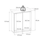 Καθρέπτης μπάνιου Ζάκυνθος 63 χρώμα atlantic pine 59,6×14,6×65εκ. – εικόνα 6