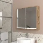 Καθρέπτης μπάνιου Ζάκυνθος 63 χρώμα atlantic pine 75×14,6×65εκ. – εικόνα 3