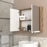Καθρέπτης μπάνιου Ζάκυνθος 63 χρώμα atlantic pine 75×14,6×65εκ. – εικόνα 4