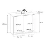 Καθρέπτης μπάνιου Ζάκυνθος 63 χρώμα atlantic pine 75×14,6×65εκ. – εικόνα 6