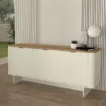 Μπουφές Ανάφη 67 χρώμα ivory – sepet oak 180x47x76,6εκ.