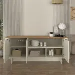 Μπουφές Ανάφη 67 χρώμα ivory – sepet oak 180x47x76,6εκ. – εικόνα 2