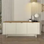 Μπουφές Ανάφη 67 χρώμα ivory – sepet oak 180x47x76,6εκ. – εικόνα 3
