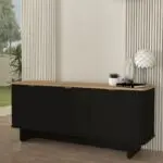 Μπουφές Ανάφη 67 χρώμα μαύρο – sepet oak 180x47x76,6εκ.