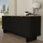 Μπουφές Ανάφη 67 χρώμα μαύρο – sepet oak 180x47x76,6εκ. – εικόνα 3