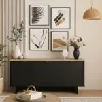 Μπουφές Ανάφη 67 χρώμα μαύρο – sepet oak 180x47x76,6εκ. – εικόνα 5