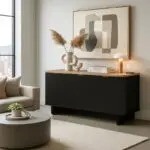 Μπουφές Ανάφη 67 χρώμα μαύρο – sepet oak 180x47x76,6εκ. – εικόνα 6