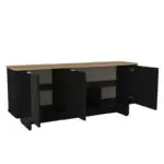 Μπουφές Ανάφη 67 χρώμα μαύρο – sepet oak 180x47x76,6εκ. – εικόνα 9