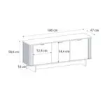 Μπουφές Ανάφη 67 χρώμα μαύρο – sepet oak 180x47x76,6εκ. – εικόνα 10