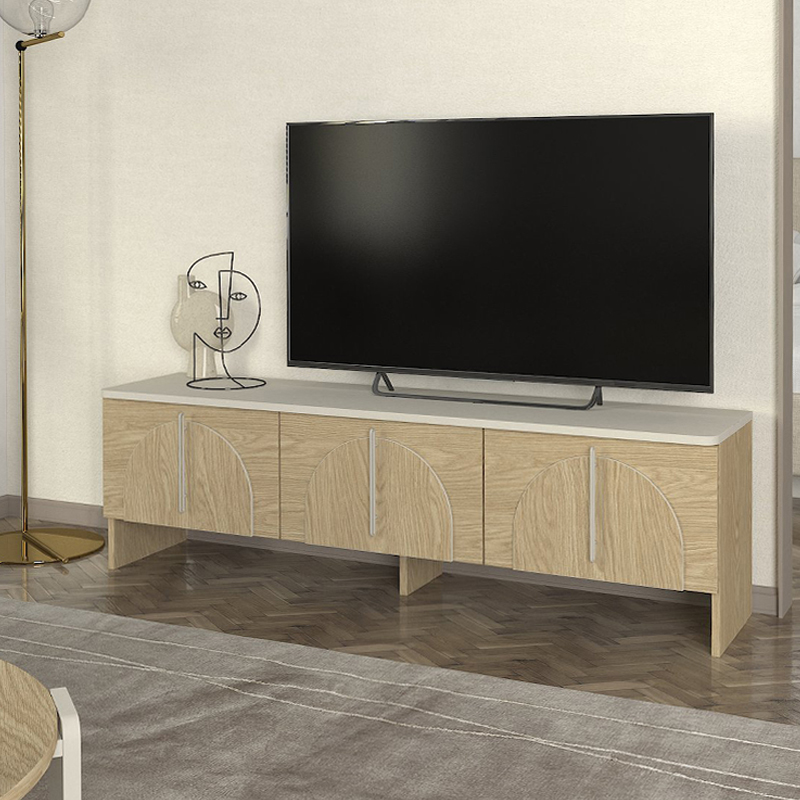 Έπιπλο τηλεόρασης Δήλος 45 χρώμα rota oak - sandstone 150x35x45εκ.