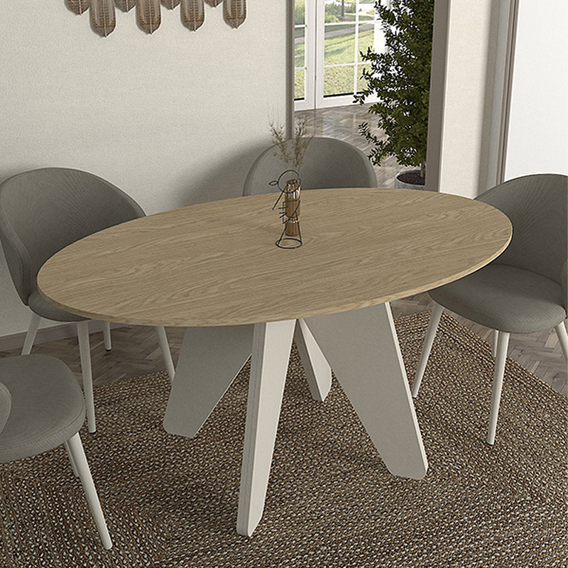 Τραπέζι Δήλος 45 χρώμα rota oak - sandstone 150x90x75εκ.