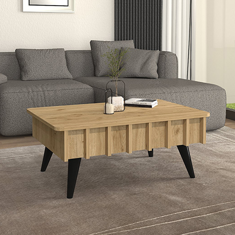 Τραπεζάκι σαλονιού Σέριφος 89 χρώμα sepet oak 90x59,6x36,8εκ.