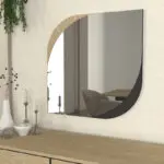 Καθρέπτης τοίχου Κάρπαθος 96 χρώμα rota oak – ανθρακί 70×2,2×70εκ.