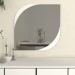 Καθρέπτης τοίχου Κάρπαθος 96 χρώμα λευκό 70×2,2×70εκ. – εικόνα 2