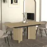 Τραπέζι Κάρπαθος 96 χρώμα rota oak – ανθρακί 180x90x76,8εκ.
