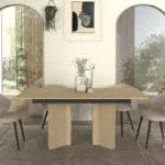 Τραπέζι Κάρπαθος 96 χρώμα rota oak – ανθρακί 180x90x76,8εκ. – εικόνα 2