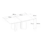 Τραπέζι Κάρπαθος 96 χρώμα rota oak – ανθρακί 180x90x76,8εκ. – εικόνα 8