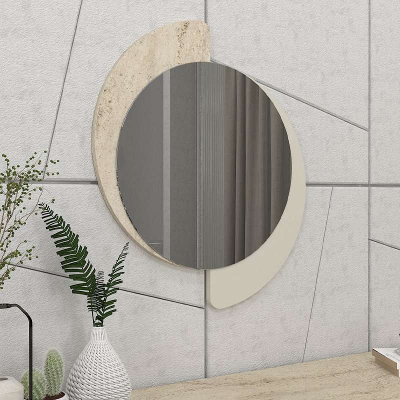 Καθρέπτης τοίχου Θήρα 56 χρώμα sandstone - travertine 59,2x2,2x69εκ.