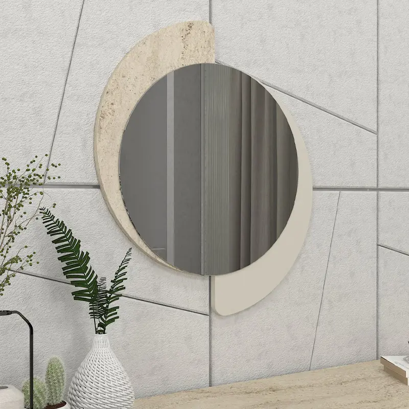 Καθρέπτης τοίχου Θήρα 56 χρώμα sandstone - travertine 59,2x2,2x69εκ.