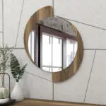 Καθρέπτης τοίχου Θήρα 56 χρώμα καρυδί 59,2×2,2×69εκ.