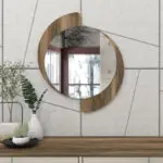 Καθρέπτης τοίχου Θήρα 56 χρώμα καρυδί 59,2×2,2×69εκ. – εικόνα 2