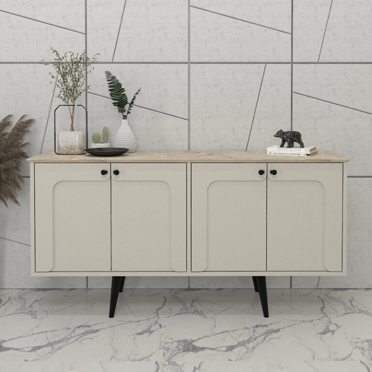 Μπουφές Sevilla χρώμα sandstone – travertine 150×44,6×72,2εκ.
