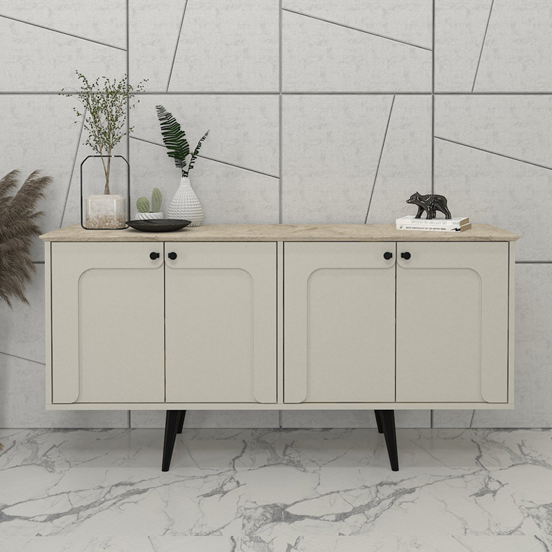 Μπουφές Θήρα 56 χρώμα sandstone - travertine 150x44,6x72,2εκ.