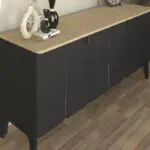 Μπουφές Σκιάθος 37 χρώμα ανθρακί – rota oak 150x45x75εκ. – εικόνα 4