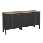Μπουφές Σκιάθος 37 χρώμα ανθρακί – rota oak 150x45x75εκ. – εικόνα 6