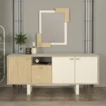 Καθρέπτης τοίχου Λευκάδα 27 χρώμα sandstone – rota oak 65×2,2×85εκ. – εικόνα 3