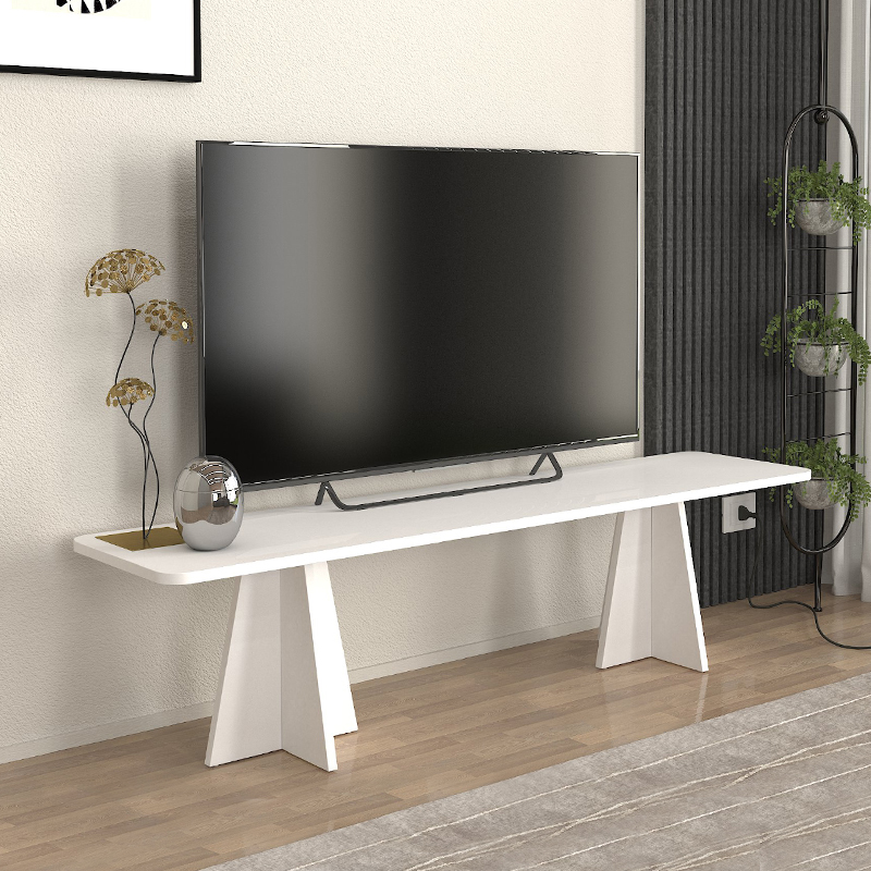 Έπιπλο τηλεόρασης Ίος 11 χρώμα λευκό 150x29,6x36,8εκ.