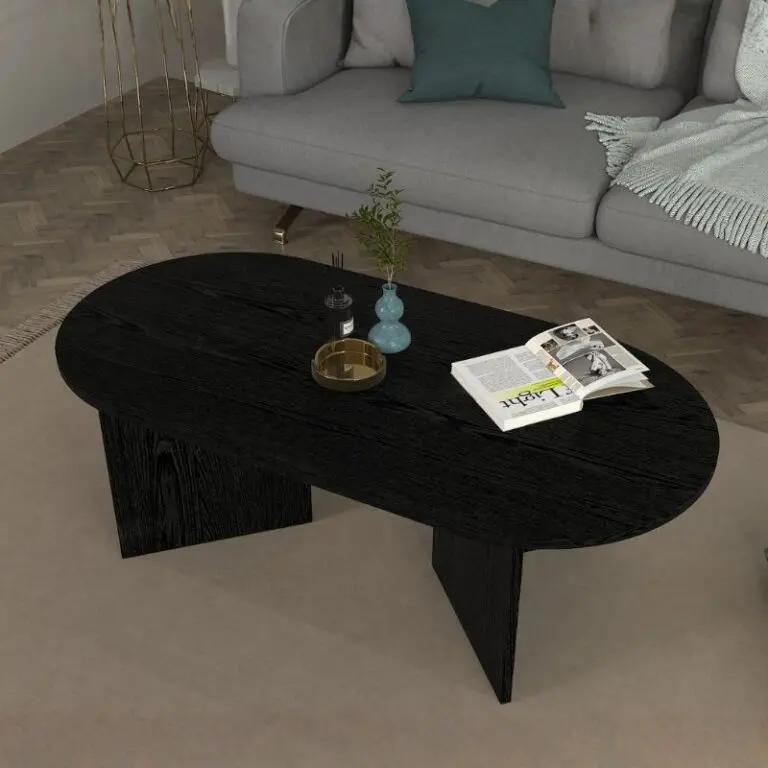 Τραπεζάκι σαλονιού Κρήτη 47 χρώμα sencron black 120x60x39,6εκ.