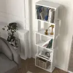 Βιβλιοθήκη Δωδώνη 73 χρώμα λευκό 45×19,6×158,8εκ. – εικόνα 3