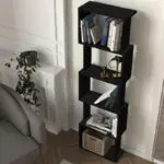 Βιβλιοθήκη Δωδώνη 73 χρώμα μαύρο 45×19,6×158,8εκ. – εικόνα 3
