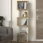 Βιβλιοθήκη Δωδώνη 73 χρώμα sapphire oak – λευκό 45×19,6×158,8εκ. – εικόνα 2