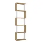 Βιβλιοθήκη Δωδώνη 73 χρώμα sapphire oak – λευκό 45×19,6×158,8εκ. – εικόνα 4
