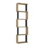 Βιβλιοθήκη Δωδώνη 73 χρώμα sapphire oak – ανθρακί 45×19,6×158,8εκ. – εικόνα 4