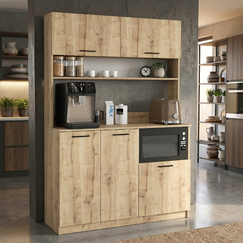 Έπιπλο κουζίνας Tuco 3 χρώμα sapphire oak 123,8x40x180εκ.