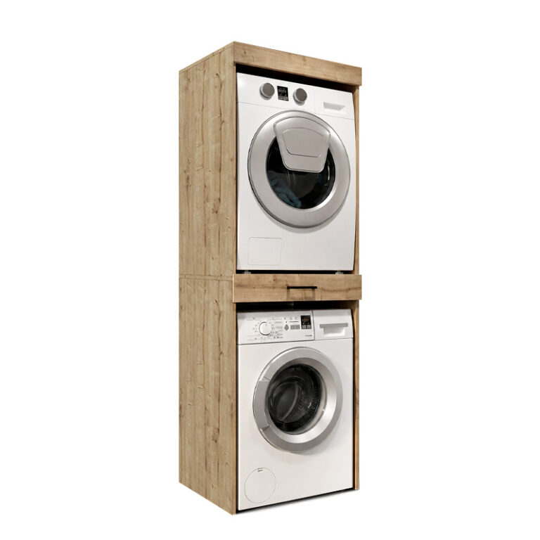 Έπιπλο πλυντηρίου – στεγνωτηρίου Fika χρώμα sapphire oak 67×61,8×198,5εκ.