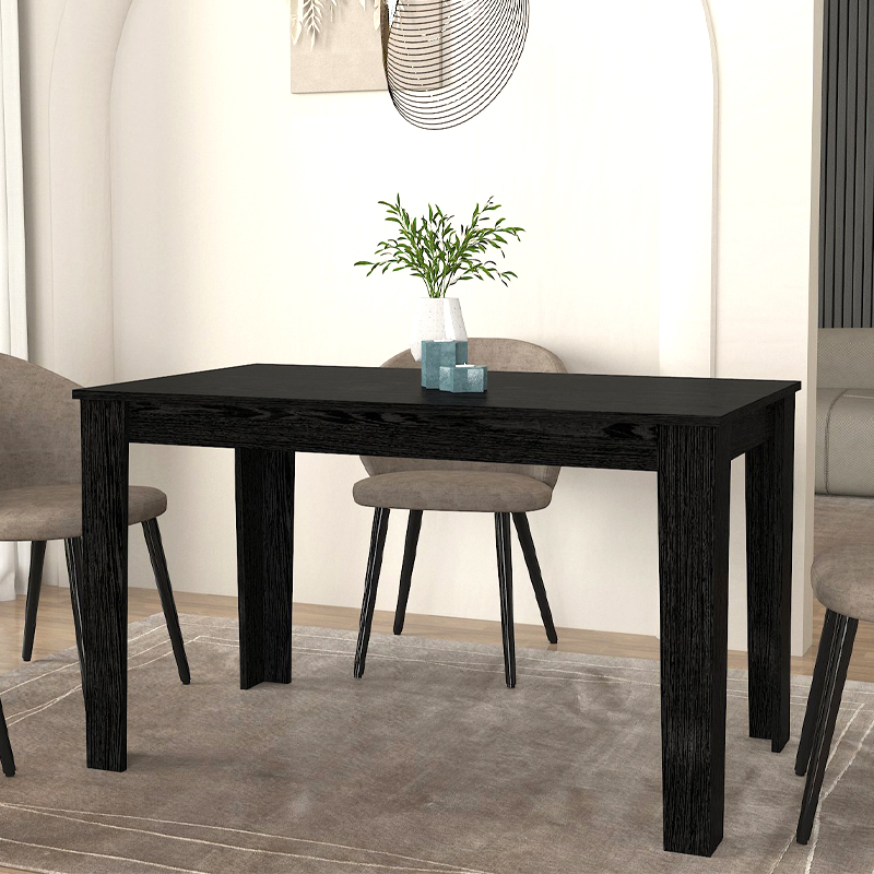 Τραπέζι Δωδώνη 71 χρώμα sencron black 125x72x74εκ.