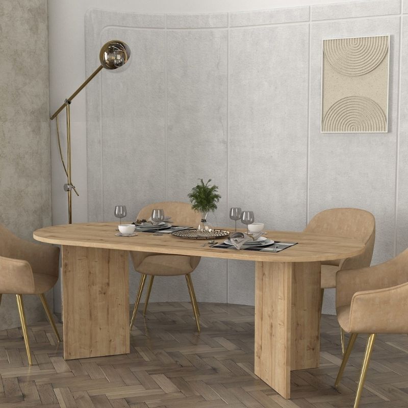 Τραπέζι Κρήτη 47 χρώμα sapphire oak 200x90x74εκ.