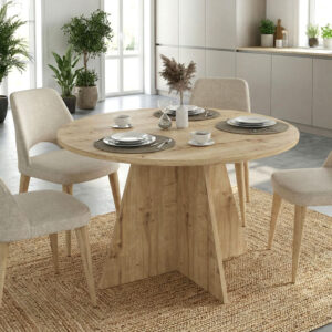 Τραπέζι Tailor χρώμα sapphire oak Ø120x75,7εκ.