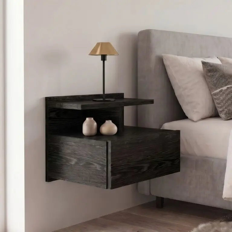 Κομοδίνο επιτοίχιο Σύμη 80 χρώμα sencron black 40×33,2×32εκ.